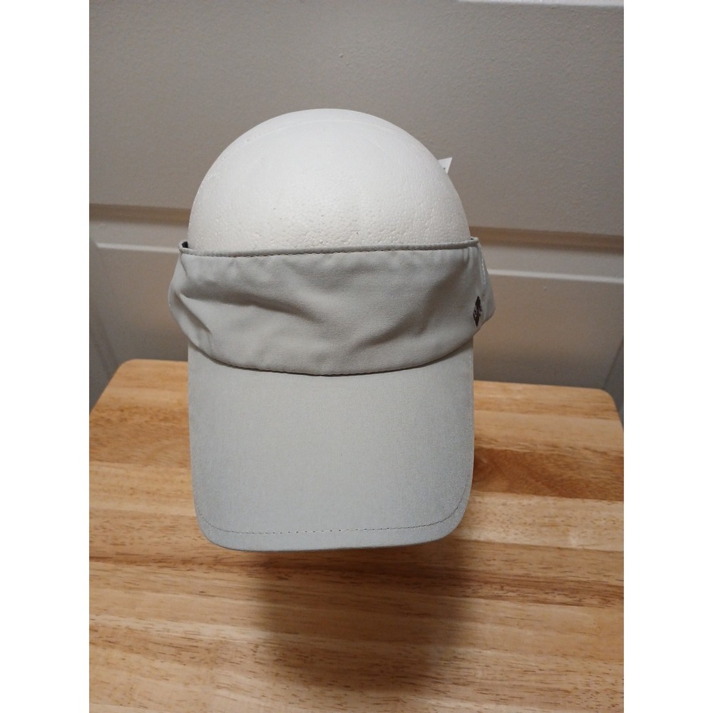 Columbia Men's Sun Visor Hat One Size Adjustable Cap Light Gray Fabric Golf Hat